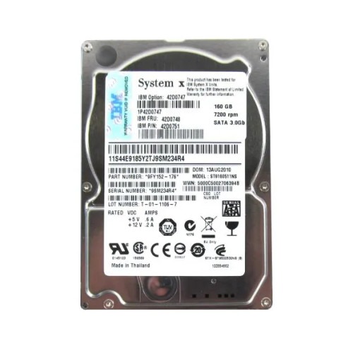 9FY152-176 - Seagate 160GB 7200RPM SATA 3Gb/s 2.5" HDD