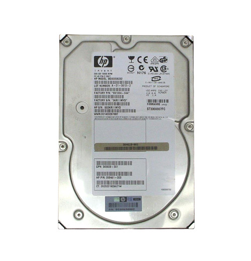 BD30058232 - HP 300GB 10000RPM Fibre Channel 2Gb/s Hot-Swappable 40-Pin LVD 3.5-inch Hard Drive