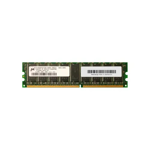 MT18VDDT6472AG-40BG4 - Micron 512MB DDR-400MHz PC3200 ECC Unbuffered CL3 184-Pin DIMM Dual Rank Memory Module MT18VDDT6472AG-40BG4 - Micron 512MB DDR-400MHz PC3200 ECC Unbuffered CL3 184-Pin DIMM Dual Rank Memory Module
