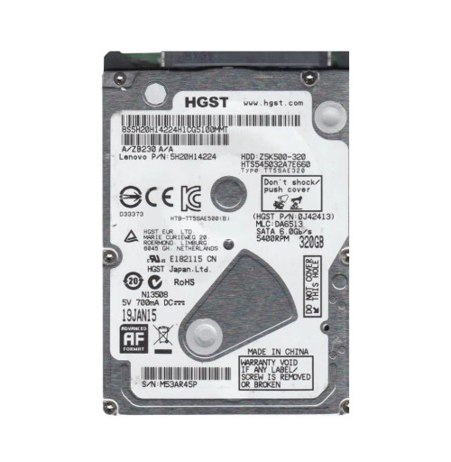 5H20H14224 - Lenovo 320GB SATA 6Gb/s 5400RPM 2.5" HDD
