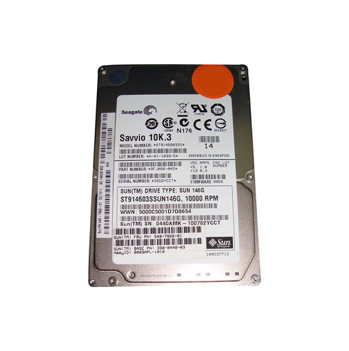 540-7866-01 - Sun 146GB 10000RPM SAS 3Gb/s 16MB Cache 2.5-Inch Hard Drive with Bracket