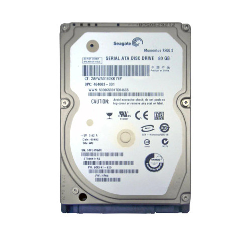ST980411AS - Seagate 80GB 7200RPM SATA 3Gb/s 2.5" HDD