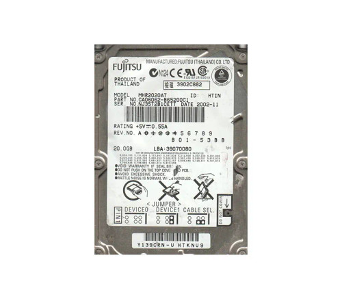 CA06062-B65200C1 - Fujitsu 20GB 4200RPM 2.5" IDE HDD