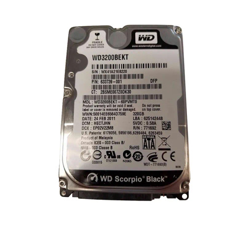 633739-001 - HP 320GB 7200RPM SATA 2.5" HDD