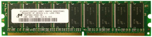 MT18VDDT12872AY-335F - Micron Technology 1GB DDR-333MHz PC2700 ECC Unbuffered CL2 184-Pin DIMM 2.5V Dual Rank Memory Module
