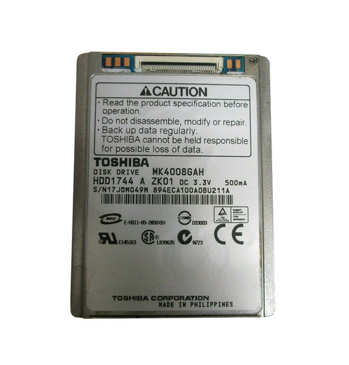 MK4008GAH - TOSHIBA 40GB 4200RPM IDE ATA-100 1.8" HDD