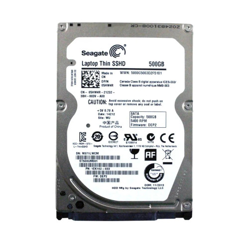 ST500UM001 - Seagate 500GB 5400RPM SATA 64MB 2.5" Hybrid HDD