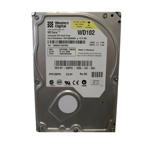 WD102BB - Western Digital 10.2GB 7200RPM IDE 3.5" HDD