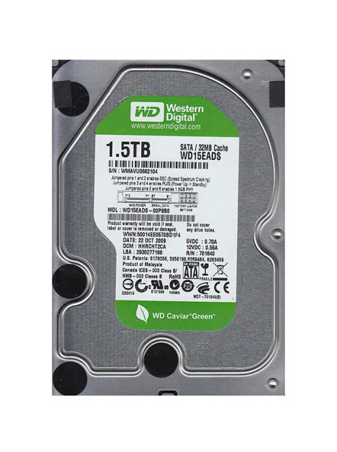 WD15EADS-00P8B0 - Western Digital 1.5TB 5400RPM SATA 3Gb/s 32MB 3.5" HDD