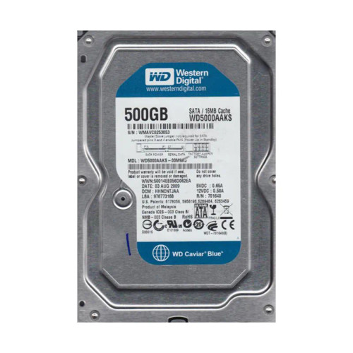 WD5000AAKS-00M9A0 - Western Digital 500GB 7200RPM SATA 3Gb/s 16MB 3.5" HDD