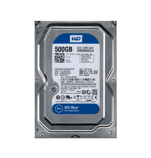 WD5000AZLX-75K2TA0 - Western Digital 500GB 7200RPM SATA 6Gb/s 32MB 3.5" HDD