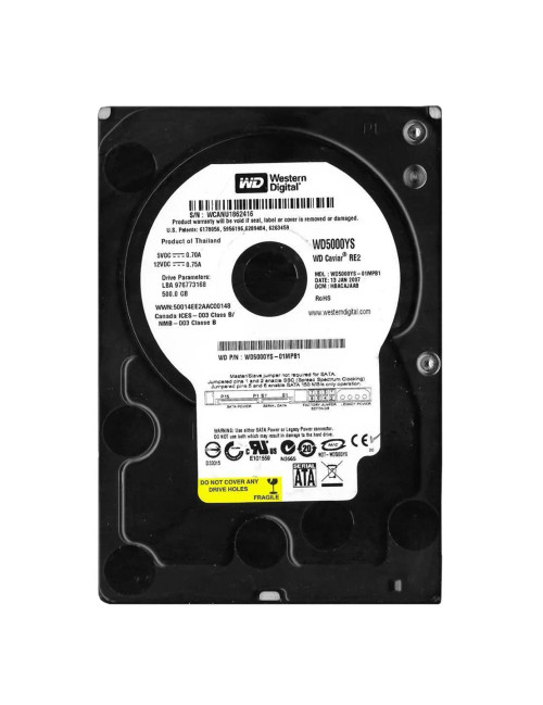 WD WD5000YS-01MPB1 Caviar RE2 500GB 7200RPM SATA Hard Drive