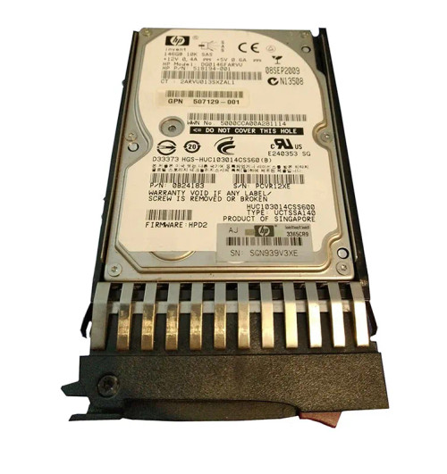 507129-001 - HP 146GB 10K RPM SAS 6Gb/s 2.5" HDD