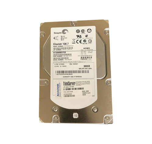46U3439 - Lenovo 300GB 15000RPM SAS 6Gb/s Hot-Swappable 16MB Cache 3.5-Inch Hard Drive for ThinkServer