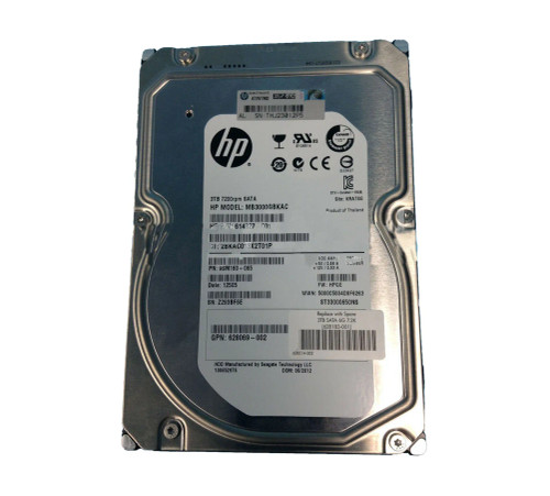 628185-001 - HP 500GB 7200RPM SATA 3Gb/s 2.5" HDD