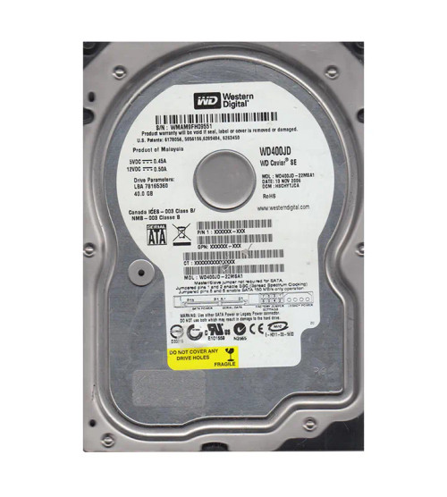 WD400JD-22MSA1 - Western Digital 40GB 7200RPM SATA 3.5" 8MB HDD