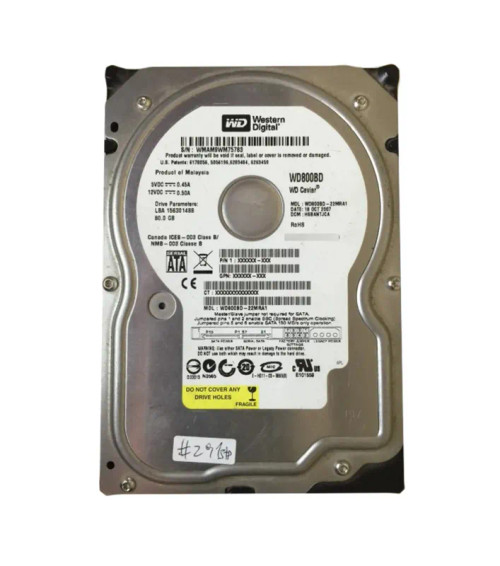WD800BD-22MRA1 - Western Digital 80GB 7200RPM SATA 2MB 3.5" HDD