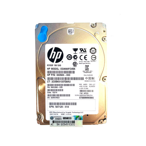EG0600FCVBK-1 - HP 600GB 10K RPM SAS 6Gb/s 2.5" HDD