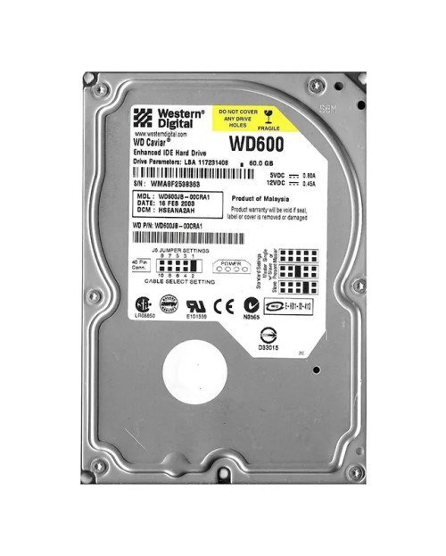 WD600JB - Western Digital 60GB 7200RPM EIDE 8MB 3.5" HDD