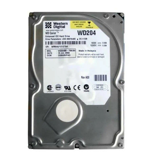 WD204BB-75BCB0 - Western Digital 20.4GB 7200RPM EIDE 2MB 3.5" HDD