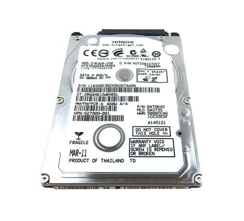 H2T2501672S7 - HGST Travelstar Z7K320 Series 250GB 7200RPM SATA 3Gb/s 16MB Cache 512 2.5-inch Hard Drive