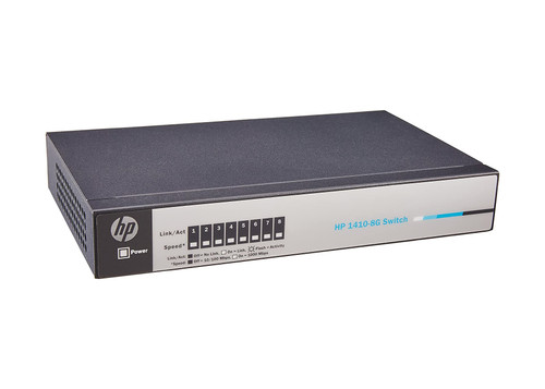 1410-8G - HP Procurve 1410 Series 8 x RJ-45 Ports 10/100/1000Base-T Layer 2 Unmanaged Rack-mountable Gigabit Ethernet Network Switch