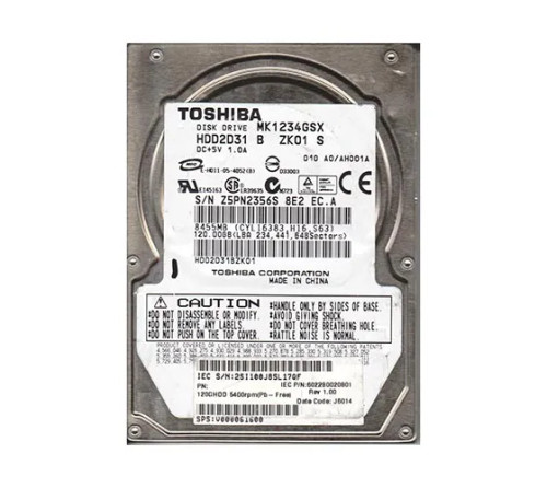 HDD2D31 - Toshiba 120GB 5400RPM SATA 2.5" HDD