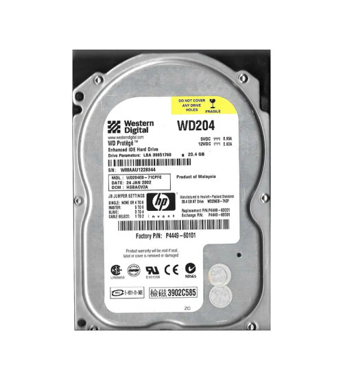 WD204EB - Western Digital 20GB 5400RPM 2MB 3.5" EIDE HDD