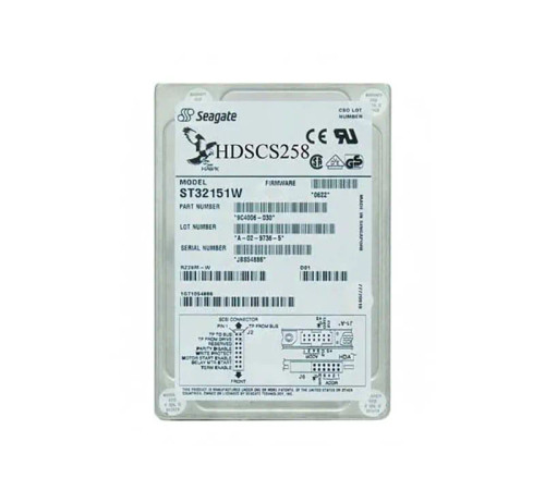 ST32151W - Seagate 2.15GB 5400RPM Fast Wide SCSI 3.5" HDD