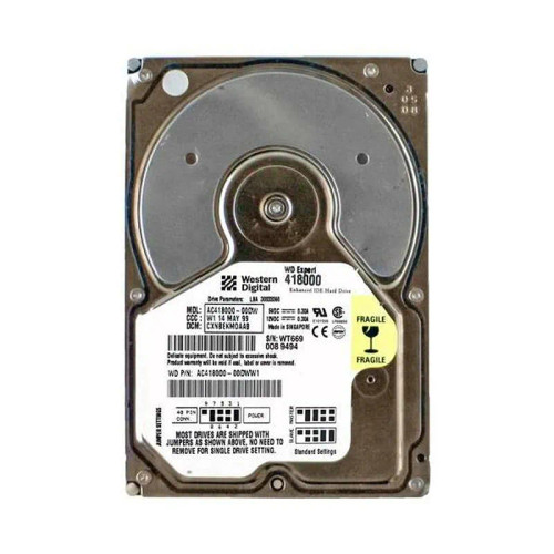 AC418000-00DW - Western Digital 18GB 7200RPM IDE ATA-66 2MB 3.5" HDD