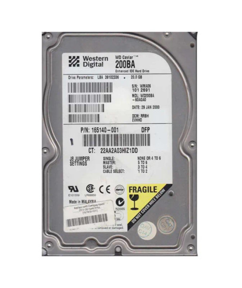 WD200BA-60AGA0 - Western Digital 20GB 7200RPM EIDE 2MB 3.5" HDD