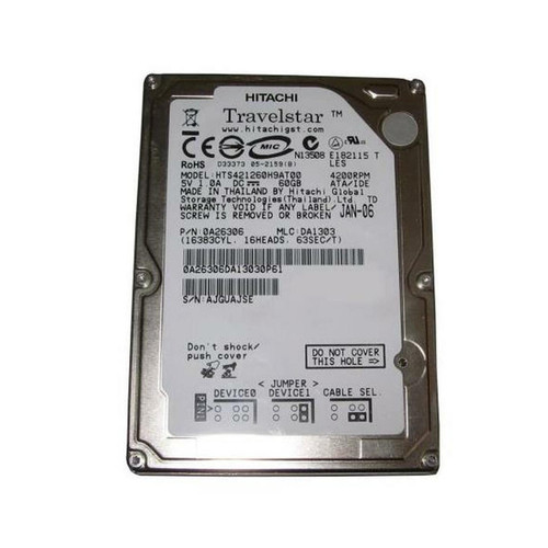 HGST HTS421260H9AT00 Travelstar 4K120 60GB IDE Hard Drive