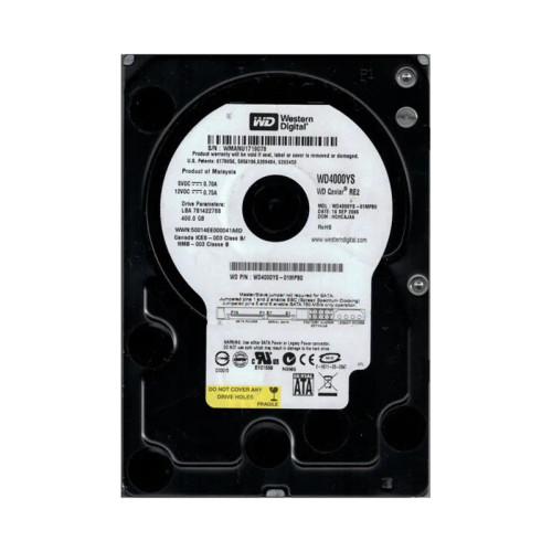 WD4000YS-01MPB0 - Western Digital 400GB 7200RPM SATA 3Gb/s 3.5" HDD