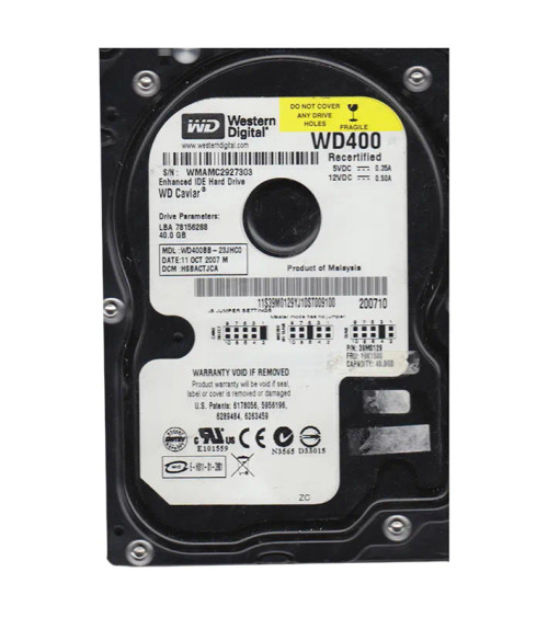 WD400BB-23JHC0 - WESTERN DIGITAL 40GB 7200RPM EIDE 3.5" HDD