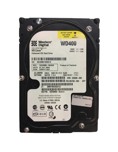 WD400BB-60JKA0 - Western Digital 40GB 7200RPM EIDE 2MB 3.5" HDD
