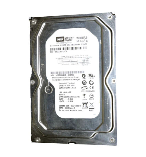 WD WD800AAJS-00D1A0 Caviar Blue 80GB 7200RPM SATA 3Gb/s 8MB Cache HDD