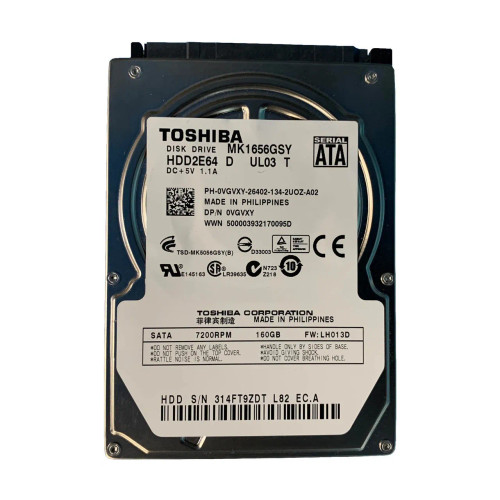 VGVXY - Dell 160GB 7200RPM SATA 3Gb/s 2.5" HDD