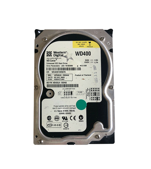 WD400LB-55DNA0 - Western Digital 40GB 7200RPM EIDE 2MB 3.5" HDD