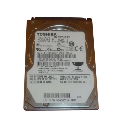 645213-001 - HP 250GB 5400RPM SATA 2.5" HDD