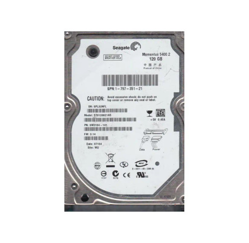ST9120821AS - Seagate 120GB 5400RPM SATA 8MB 2.5" HDD