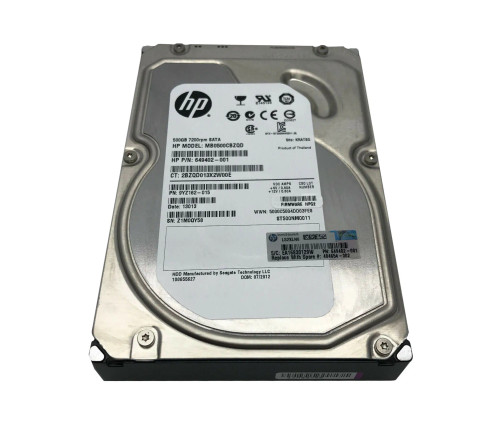 649402-001 - HP 500GB 7200RPM SATA 3.5" HDD