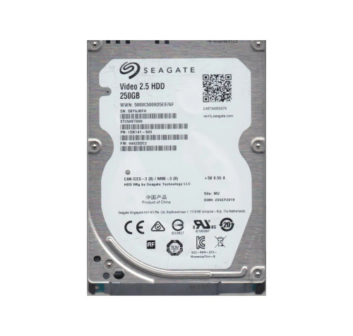 ST250VT000 - Seagate 250GB 5400RPM SATA 6Gb/s 2.5" HDD