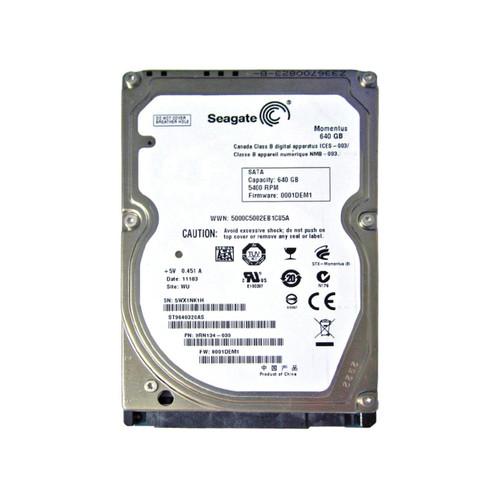 ST9640320AS - Seagate Momentus 640GB 5400RPM SATA 3Gb/s 8MB Cache CE 2.5-Inch Hard Drive