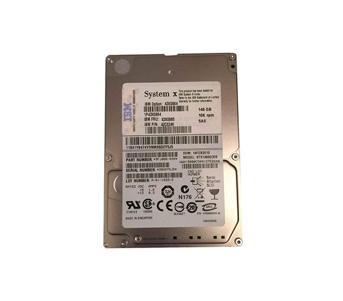 43X0865 - IBM 146GB 10000RPM SAS 3Gb/s 2.5" HDD