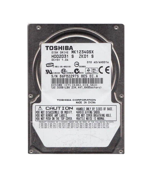 HDD2D31S - TOSHIBA 120GB 5400RPM SATA 8MB 2.5" HDD