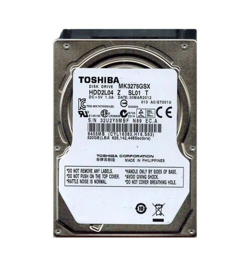 HDD2L04 - TOSHIBA 320GB 5400RPM SATA 8MB 2.5" HDD