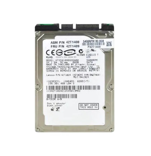42T1408 - IBM 80GB 5400RPM SATA 2.5" HDD