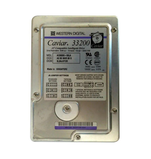 AC33200-00LA - WESTERN DIGITAL 3.2GB 5200RPM EIDE 3.5" HDD