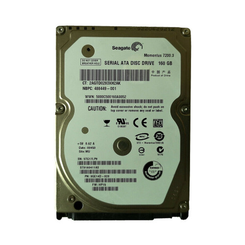 ST9160411AS - Seagate Momentus 7200.3 160GB 7200RPM SATA 3Gb/s 16MB Cache 2.5-Inch Hard Drive