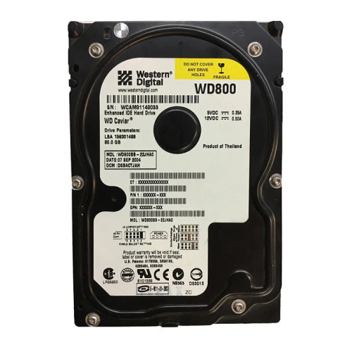 WD800BB-22JHA0 - Western Digital 80GB 7200RPM EIDE 2MB 3.5" HDD